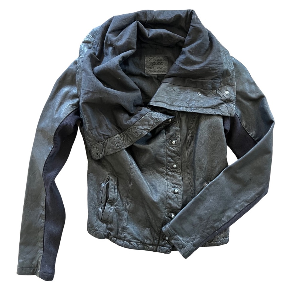 All Saints | black soft leather jacket